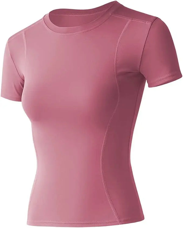 Short sleeve athletic shirt with expert knit design for complete freedom of movement