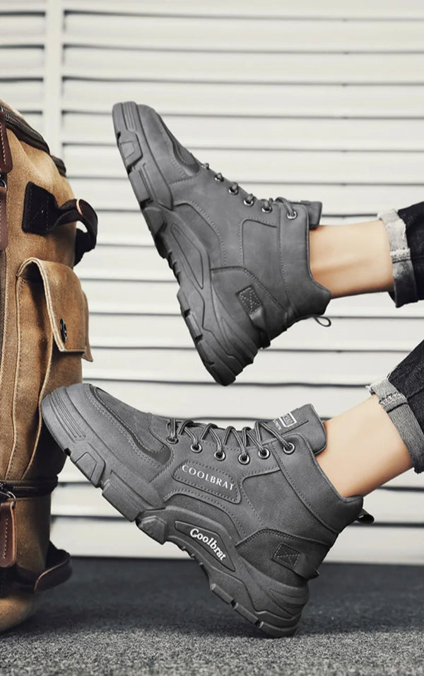 Winter Vanguard boots paired with outdoor gear for adventure-ready style.