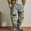 Model wearing Rebel Spirit Distressed Jeans, perfect for outdoor adventures and casual outings.