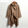 Men's vintage cotton trench jacket with scarf collar in navy, perfect for spring outings and casual wear.