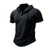 Slim Fit Hooded Men's Gym T-Shirt in quick-dry polyester for active wear, perfect for workouts and casual outings.