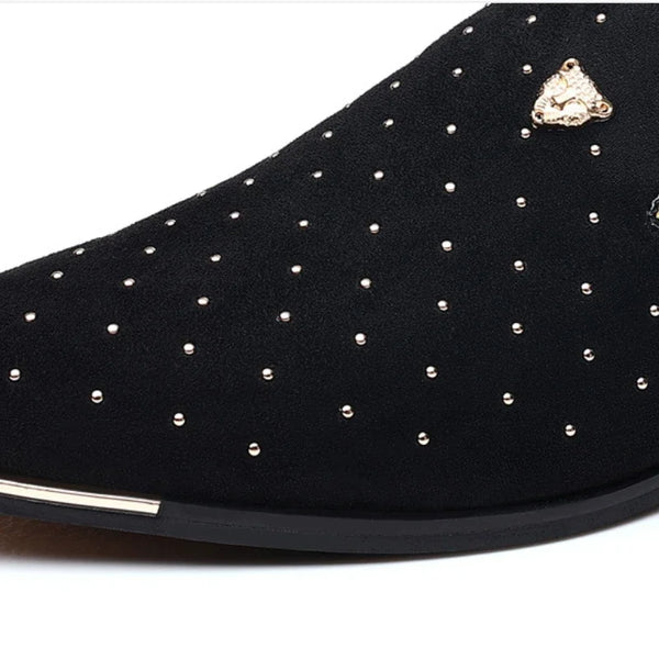 Durable rubber outsole of men's loafers, ensuring longevity and stability with every step.