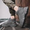 Close-up of the heel of Winter Vanguard boots, emphasizing durability.