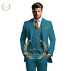 Elegant Men's 3-Piece Wedding Suit Set with notch lapel, slim fit jacket, vest, and trousers for formal occasions.