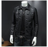 Men's Slim Fit PU Leather Moto Jacket with zipper closure, waterproof, wind-resistant, perfect for casual and motorcycle ride
