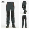 Scratch-resistant hiking pants featuring waterproof shell and fleece lining