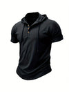 Slim Fit Hooded Men's Gym T-Shirt in quick-dry polyester for active wear, perfect for workouts and casual outings.