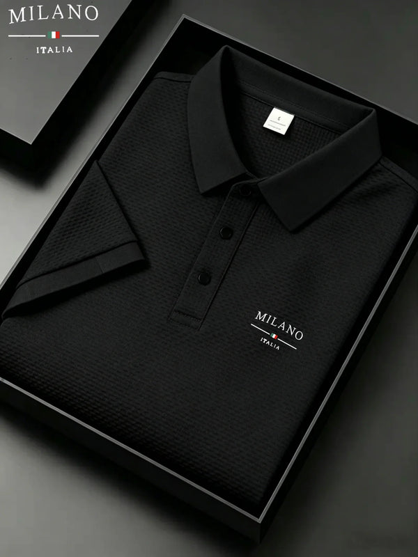 Men's easy-care polo shirt in durable stretch fabric
