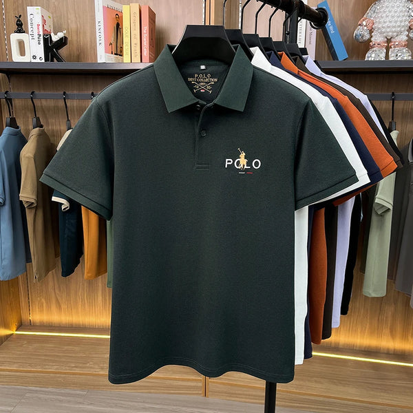 Versatile short sleeve polo with signature embroidered pony and easy care fabric