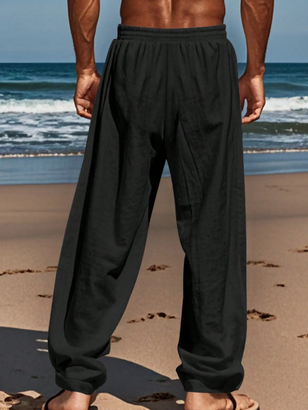 Lightweight wide leg linen pants perfect for spring and summer wear