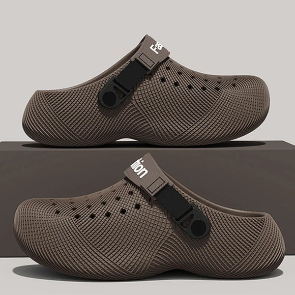 3D Chunky Platform EVA Sandals for Men in neutral color with elevated sole design