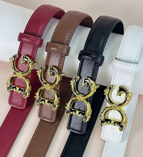 Chic Women's PU Belt for jeans, stylish accessory, durable and adjustable for a perfect fit, ideal for casual and semi-formal