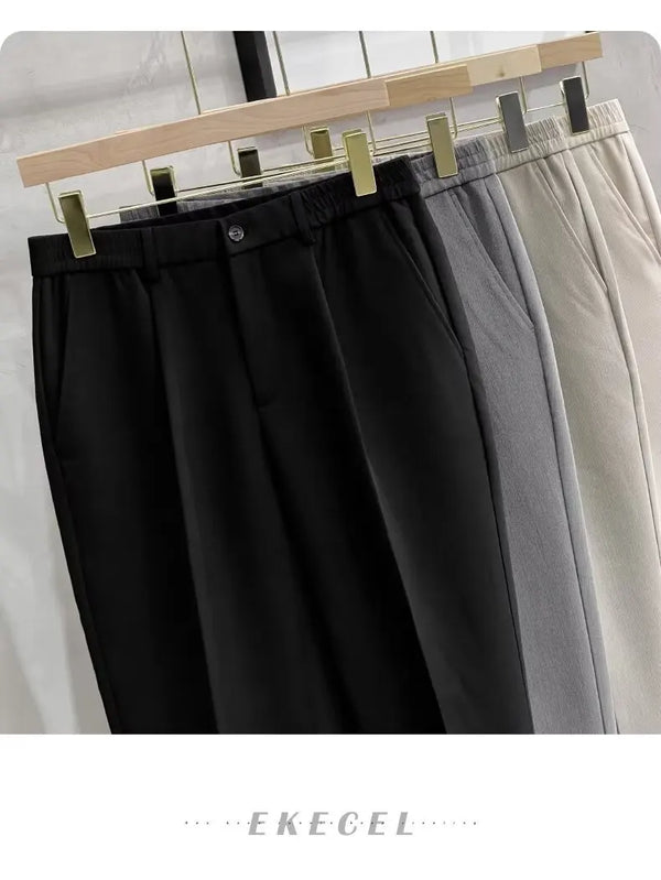 Premium cold-weather trousers with straight-leg cut