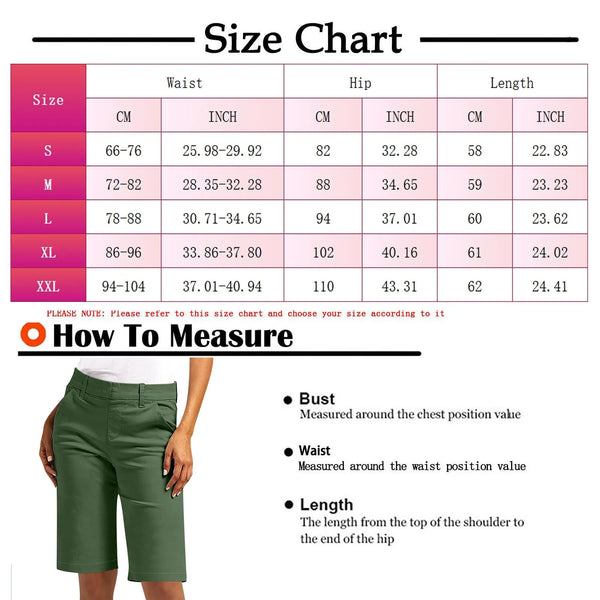 Women's straight leg cargo shorts in premium cotton-polyester twill blend