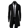 Classic double-breasted men's wool trench coat with turn-down collar, tailored fit, perfect for winter and professional wear.