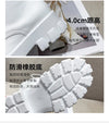 Stylish ankle high women's boots with lace-up closure, thick heel, non-slip rubber sole, perfect for fall and winter fashion.