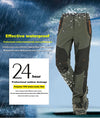 Winter expedition pants with waterproof shell and cozy fleece interior
