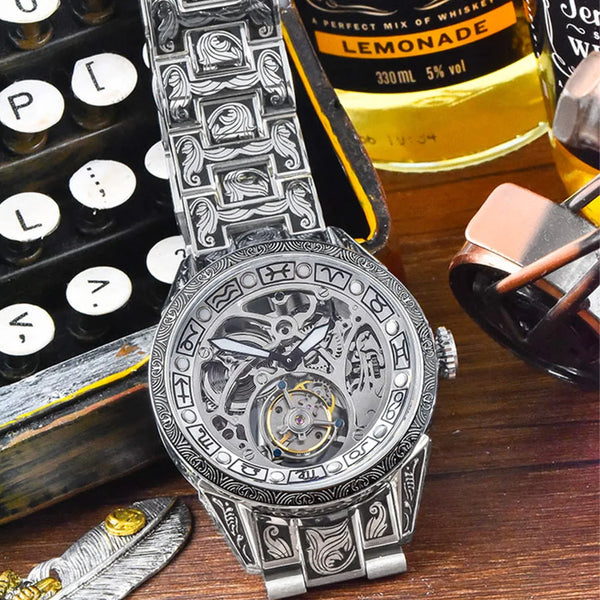 Gala scene featuring the Timepiece of Triumph, accentuating its luxury and craftsmanship.