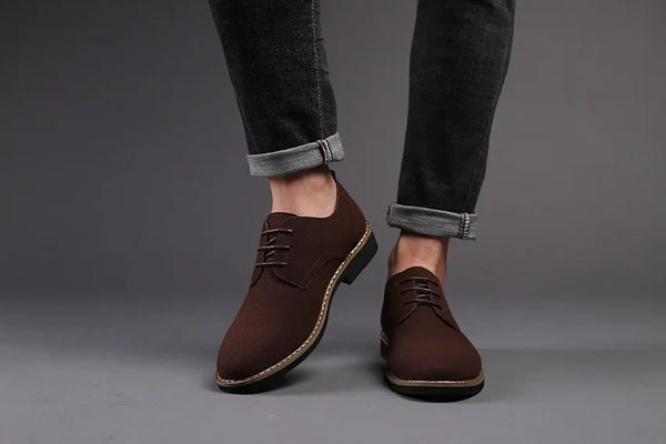 Matte leather lace-up shoes for sophisticated looks.