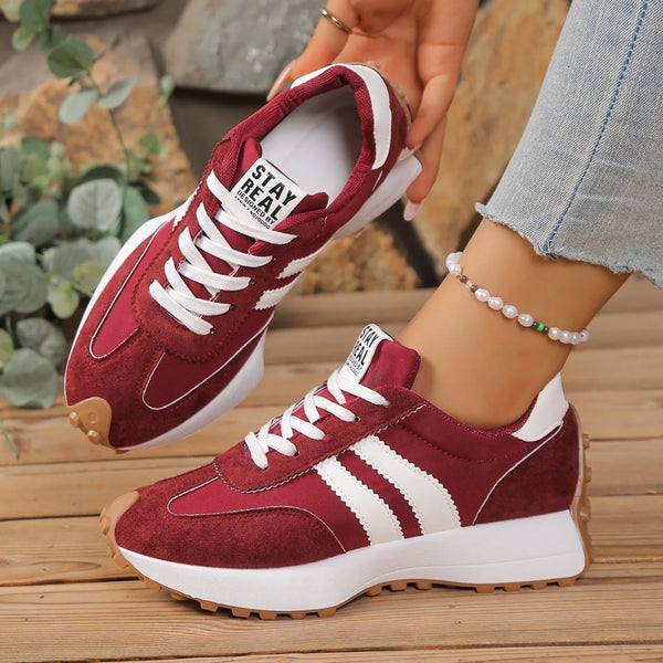 Versatile patchwork sneakers perfect for spring and autumn wear