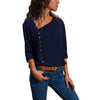 Elegant long sleeve office blouse for women, double-breasted, slim fit, versatile for business attire in various colors.