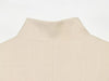 Contemporary outerwear blazer featuring distinctive stand collar