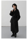 Premium trench coat with turtleneck design and defining belt accent