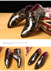 Elegant floral men's shoes in low-top design for a sleek look.