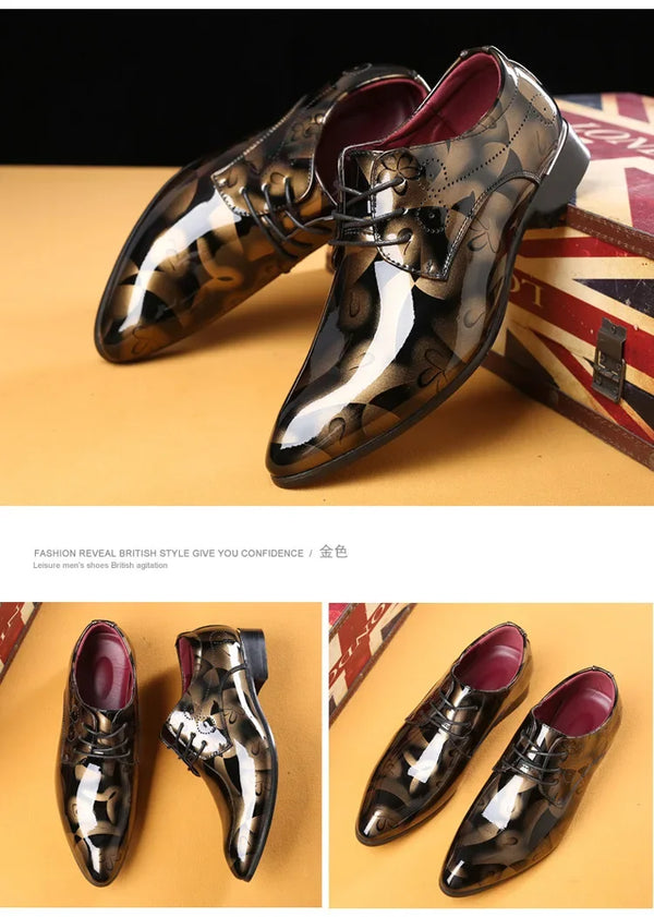 Elegant floral men's shoes in low-top design for a sleek look.