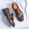 Durable rubber outsole on classic men's oxfords for stable traction.