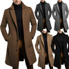 Elegant men's trench coat with stand collar and buckles, perfect for casual and formal occasions, made from durable polyester