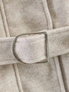 Autumn jacket featuring structured collar and waist-defining belt detail
