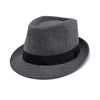 Elegant black hat, enhancing your winter wardrobe.