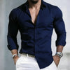 Classic white business shirt with stretch modal blend and turn-down collar design