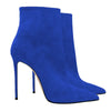 Elegant side zipper boots in premium suede material.