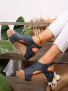 Women's versatile wedge sandals suitable for cobblestone and office floors