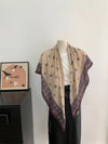 Fashion accessory square scarf, featuring a classic French aesthetic for timeless elegance.