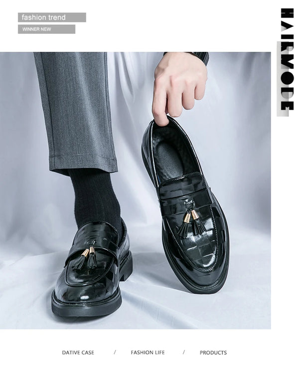 Comfortable slip-on design of classic men's oxfords for easy wear.