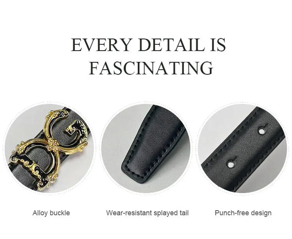 Chic Women's PU Belt for jeans, stylish accessory, durable and adjustable, perfect for casual and semi-formal outfits.