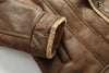 Premium men's suede leather winter jacket with turn-down collar, zipper closure, and regular fit for stylish warmth.