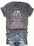 Sweetheart With A Temper Western graphic tee with animal motif in white polyester fabric