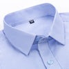 Business casual short sleeve plaid shirt with classic turn-down collar on white background