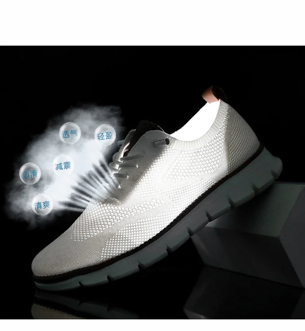 Men's mesh athletic shoes with above-ankle coverage and stability support