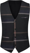 Elegant plaid 3-piece men's suit for formal occasions, featuring a single-breasted jacket and flat-front pants in premium pol