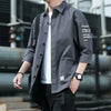 Harajuku-inspired men's casual shirt in solid color, lightweight polyester, perfect for urban fashion and versatile styling.