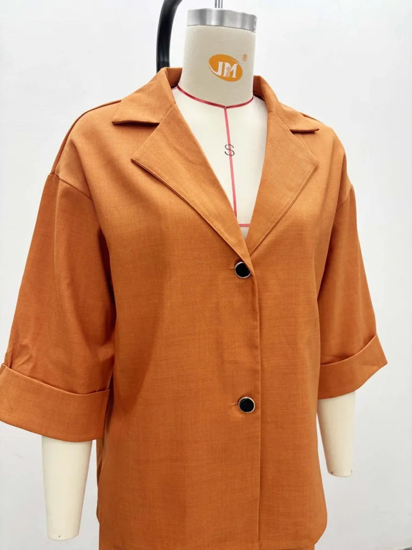 Chic Command Set in a light color, perfect for summer office wear.