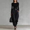Full-length casual overalls with flattering high-waist and relaxed fit for all-day comfort