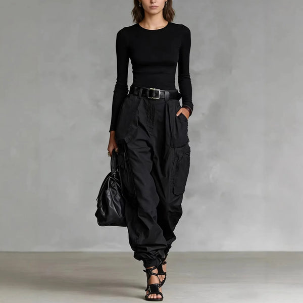 Full-length casual overalls with flattering high-waist and relaxed fit for all-day comfort