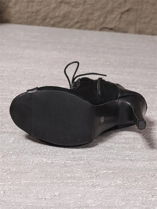 Dance-ready ankle boots with dramatic thin heels and true-to-size comfortable fit