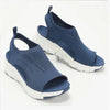 Lightweight mesh platform sandals with open toe and easy slip-on back strap